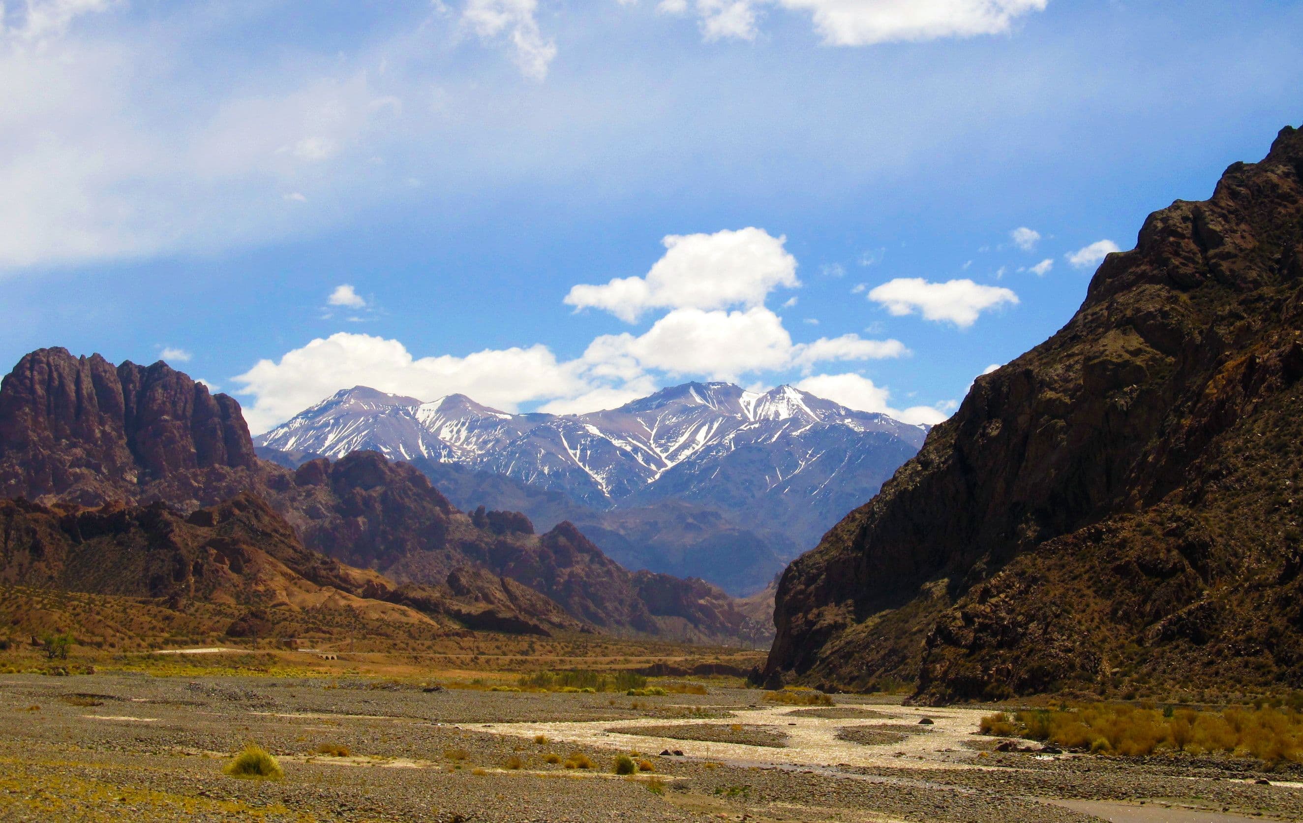 Paisaje de viñedos y montañas en Mendoza